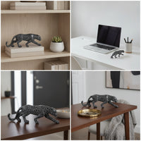 Figurine Crackle Statue Prowling Figurine for Home Stylists, Art Collectors, Office, Living Room, Car Dashboard