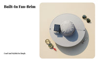 Protection Solar Powered Fan Hat Breathable USB Charging Fan Cap Lightweight for Fishermen, Gardeners, Hiking, Camping, Gardening