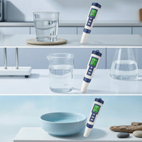 Waterproof Digital Water Tester Multifunction Water Testing Pen Handheld pH Pen Portable for Aquariums, Hydroponics