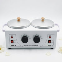 Dual Adjustable Temperature Depilatory Warmer Professional Double Pot Depilatory Warmer Variable Heating Electric