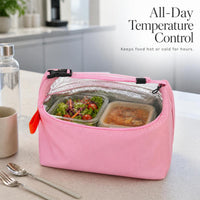 Foldable Insulated Lunch Bag for Work and School, Large Capacity Waterproof Oil-Proof Bento Box Tote