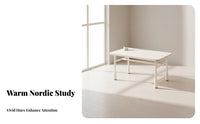 Ergonomic Design Adjustable kidneyShaped Desk Rounded Corners children's Furniture Large Workspace Writing Table Non-Slip Feet for Students, Toddlers, Parents, Study Room, Bedroom, Classroom, Playroom