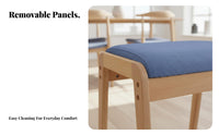 Stackable Design Cushioned Long Stool Modern Minimalist Design Cushioned Dining Bench Comfortable Cushioning Household Furniture High-Elasticity Sponge Cushion for Apartment Dwellers, Homeowners, Families, Study Room, End of Bed, Bedroom, Entryway