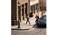 2 Pieces Pedestrian Figures Realistic 1:64 Scale Figures Tiny Miniature Figure for Collectors