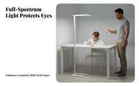 Full Color Range Floor Lamp Flicker Full Color Range Study Lamp High Color Rendering Upright Piano Light for Children, Students, Classroom, Bedroom