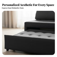 Foldable Single Fold-expandable Sleeper Chair Space-Saving Transformable Chair Bed 2-in-1 Design Transformable Seating Plush Cushioning for Apartment Dwellers, Students, individuals, Small Spaces, Living Room, Bedroom, Playroom