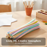 100 Pieces Pipe Cleaners Multicolor Chenille Bright Colors Colored Pipe Cleaners for Kids, Crafters, Kindergarten, Classroom, Party Decoration