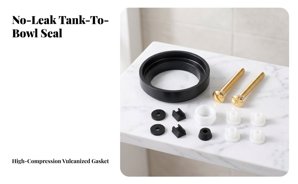 Toilet Tank-to-Bowl Coupling Kit | Secure seal, Toilet Tank-to-Bowl Bolt Kit, for restroom Maintenance