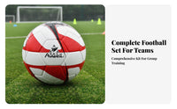 Wear-Resistant Size 4 Soccer Ball Good Air Retention PU Leather Football Comfortable Foot Feel for Young Players, Beginners, Practice