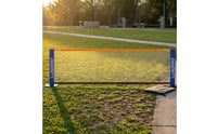 Blue Side Sleeves Portable Sports Net 0.76 M Tall Mesh Sports Net Black and Orange