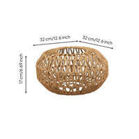 Handmade Braided Overhead Shade Rustic Woven Lampshade Textured Rattan Lampshade