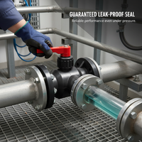 FRPP Flange Ball Valve, PP Plastic Chemical Ball Valve, RPP Corrosion-Resistant Integrated Ball Valve