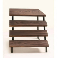 Desktop Storage Rack 4-Tier Stepped Display Rack Tiered Display Stand Metal Shelving Unit Slimline for Bakers, Countertop