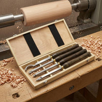 4-Piece Woodturning Set Hook-Shaped Cutting tool Wood Lathe Turning Tools Carving Tool Set for DIY Woodworkers