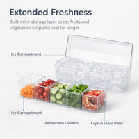Storage Containers with Lids, Salad Bar Container, Fridge Organizer, Meal Prep Food Storage, Kitchen Organizer with Lid, Refrigerator Organization