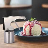 Lever Ice Cream Scoop Silver Gray Kitchen Tool Rust Resistant