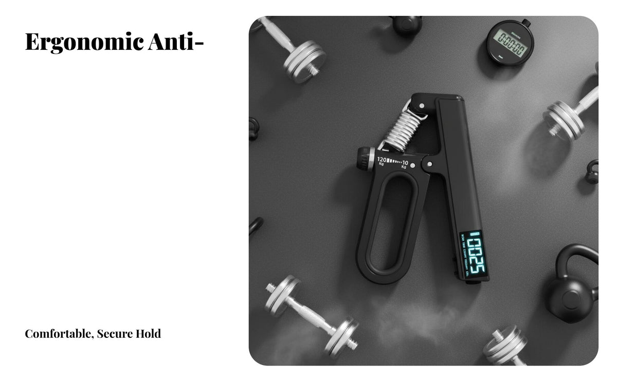 Adjustable Hand Gripper Portable Adjustable Grip Instructor Forearm Grip Exercise Tool Ergonomic Design Digital Hand Dynamometer