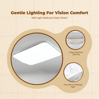 Square Lampshade, Anti-Glare, Soft Living Room Light