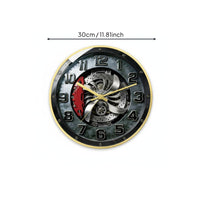 Silent Movement Car Wheel Hub Clock 3D Design Brake Disc Wall Clock Unique Gift Home Decor for Men, Auto Repair Shop, Garage, Man Cave, Living Room