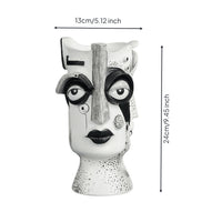 Human Face Vase Sculptural Face Vase Artistic for Art Lovers, Office Desk