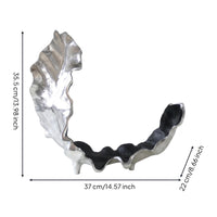 Aluminum Fruit Tray Sculptural Decorative Leaf Tray Irregular Household Decoration