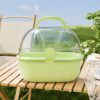 Small Bird Cage Birdcage Portable Bird Carry for Parakeets Small Birds Plastic Handheld Vet Visit Outing