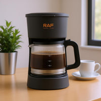 750 Ml Countertop Pour-over Coffee Brewer Keep-Warm Plate Coffee Brewer with Glass Carafe Reusable Filter Small Appliance