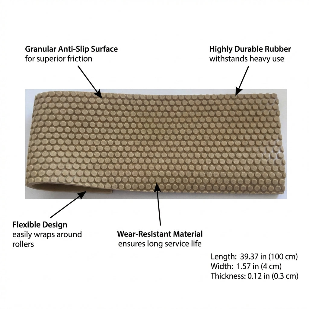 Rubber Conveyor Belt, Wear-Resistant Friction Belt, Industrial Rubber Sheeting for Textiles, Granular Surface Pressure Roller