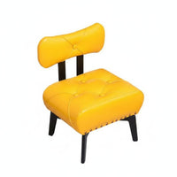 Comfortable Backrest Bow-Back Changing Stool Stable Load-Bearing Footrest Tufted Cushion Household Furniture Easy to Clean for Adults, Homeowners, Entryway, Foyer, Living Room, Bedroom