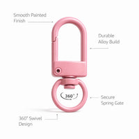 Swivel Snap Hook Keychain Clips, Small Rotating Clasp for Keys and Bags, Colorful Zinc Alloy Keyrings, Mini Metal for Collectors