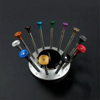 12 Pieces Screwdriver Set with Rotating Base Compact Screwdriver Set Precision Screwdrivers Multi-Function Tool Kit