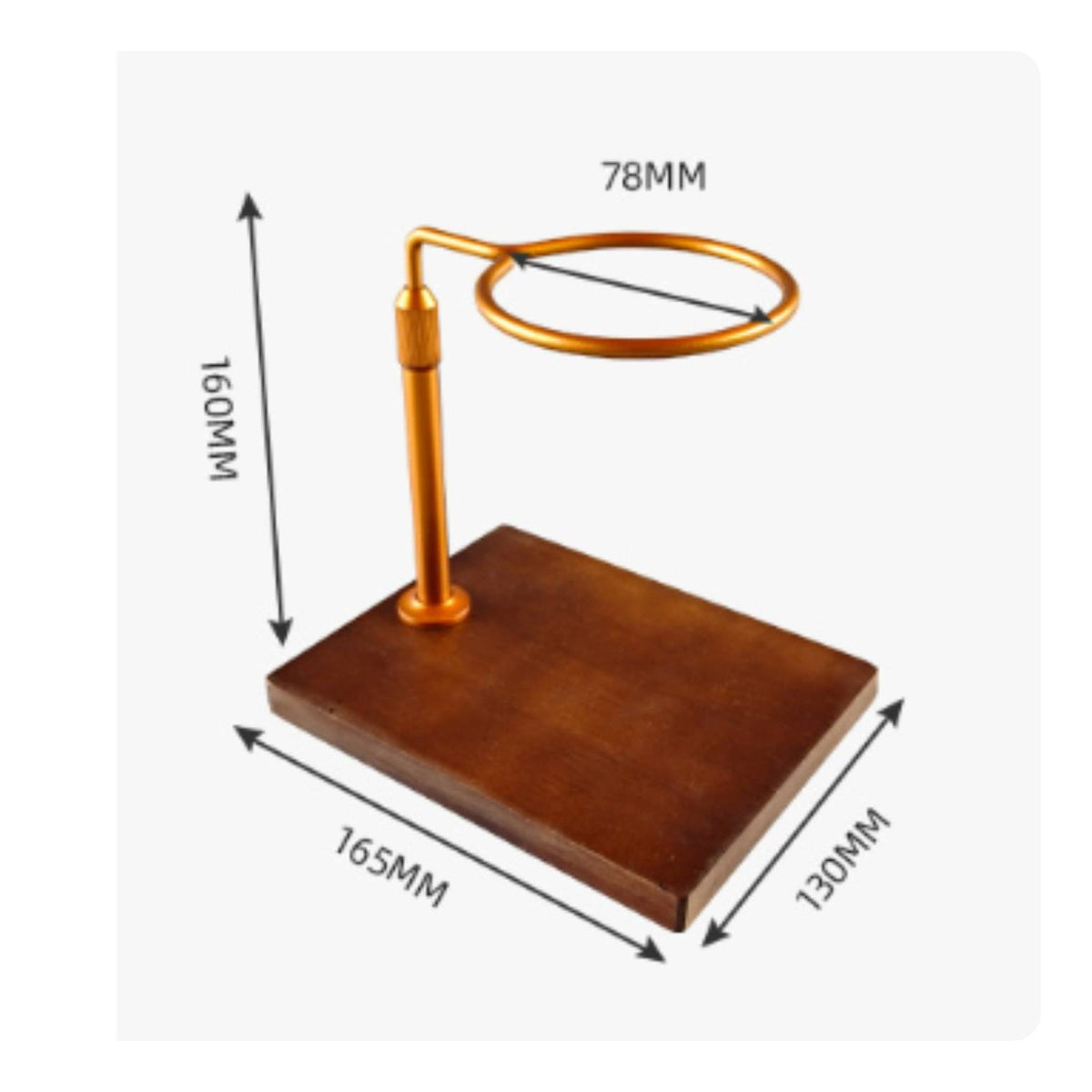 Aluminum Alloy Frame Adjustable Height Coffee Dripper Stand Nordic Aesthetic Adjustable Coffee Dripper Station Minimalist Design Wood Base Pour-over Station Heavy Duty Stability for Baristas, Home Kitchen, Office, Outdoor