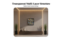 Acrylic Coin Display Case Versatile Wall Mounted Coin Rack Wall Mounted Display Shelf Large Capacity for Veterans, Man Cave