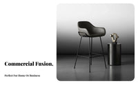 Retro Design Upholstered Metal Frame Stool factory design Bar Chair Nordic Inspired Seating Furniture Soft Padded Seat for Homeowners, Restaurant Owners, Adults, Cafe, Kitchen, Bistro, Lounge