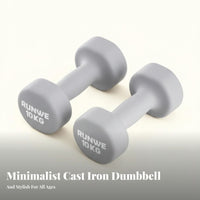2 Pieces Compact Design Lightweight Dumbbell Long-Lasting Dumbbell Set Non-Slip Grip Neoprene Coated Hand Weights Ergonomic Handle for Women, Beginners, Kids, Home Workout, Aerobics