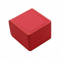 Stitched Edges PU Leather Watch Box Rigid Hinged Watch Box Compact Storage Case Gift Idea