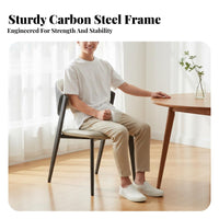Minimalist Design Upholstered Backrest Chair Modern Design & Appearance Upholstered Side Chair with Metal Legs Soft Padded Seat Indoor Furniture Sturdy Frame for Cafe Owners, Homeowners, Interior Decorators, Dining Room, Kitchen, Bedroom, perusing Corner