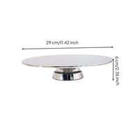 Serving Piece with Pedestal Stainless Steel Cake Stand Mirror-Polished for Hosts