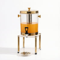 Transparent Beverage Dispenser with Tap Easy-to-Clean Drink Dispenser with Stand Detachable Clear for Buffet