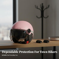 Helmet with Removable Ear Protectors 3C Certified Half Helmet Windproof for Men, Adults, Winter Riding, Daily Commute, City Commuting