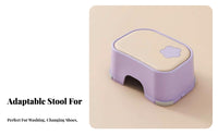 Non-Slip 2-Step Stool Sturdy Construction Two-Level Stepper Long-Lasting children's Furniture Strong Load-Bearing for Toddlers, Parents, Bathroom, Entryway, Potty Training, Nursery