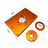 DIY Modification Router Table Insert Plate Multi-Purpose Router Insert Plate Centering Hole Power Tool Part Precise Drilling for DIYers, Woodworkers, Woodworking Bench, Workshop