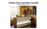 Minimalist Design Small Shop Front Desk Baking Paint Finish Commercial Checkout Counter Modern Front Desk with Storage for Receptionists, Salon Personnel, Business Owners, Clothing Boutique, Retail Shop, Clinics, Offices