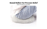 Checkered Donut Seat Cushion Washable Cover Donut Cushion Padded Soft