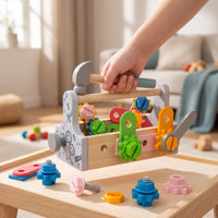 Toy Tool Set with Basket Educational Playset Fine Motor for Classroom