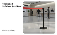 Retractable Belt Stanchion Heavy-Duty Base Crowd Control Stanchion Rustproof Retractable Belt Barrier for Venue Managers, Airports, Banks, Exhibitions