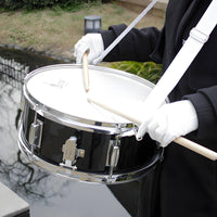 School Band 14 Inch Snare Drum Included Drumsticks Marching Snare Drum Sharp Sound Percussion Instrument Chrome Finish for Stage Performance