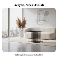 Modern Design periodical Rack Table Minimalist & aesthetic Wavy Acrylic table Multi-Functional Nightstand Transparent Look for Readers, Apartment Dwellers, homeowners, Living Room, Bedroom, Home Office, Study