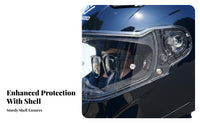 Full Face 3C Certified Retro Design Full Helmet Impact Protection Guarding Headwear for Women, Daily Commute, City Streets, Long-Distance Riding