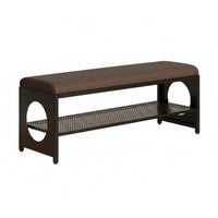 Vintage design paddinged Bench with Shoe Shelves long-lasting Metal Frame Upholstered Shoe Changing Rack Multi-Tier Storage Hallway Seat High-Resilience Sponge for Apartment Dwellers, Families, Homeowners, Entryway, Living Room, Mudroom, Bedroom